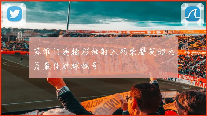 苏维门迪精彩抽射入网荣膺英超九月最佳进球称号